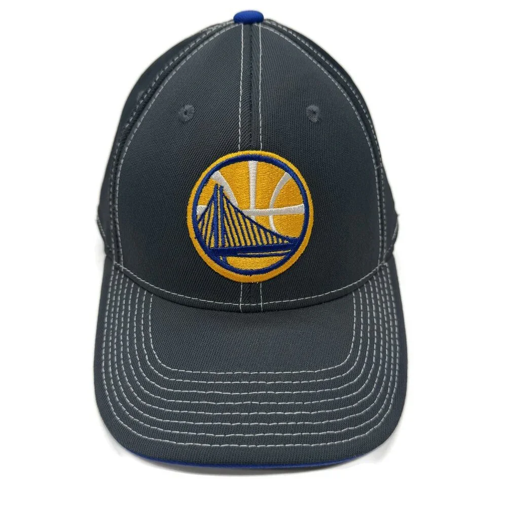 Adidas Golden State Warriors Hat L/XL Gray Stretch NBA Basketball‎ Cap